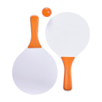 Set publicitaire de raquettes avec balle Set Tennis Plage Strand couleur orange première vue