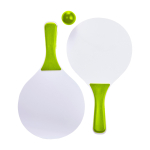 Set publicitaire de raquettes avec balle Set Tennis Plage Strand couleur vert clair première vue