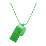 Sifflet classique en plastique avec cordon assorti couleur vert première vue