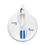 Sablier en plastique de 5 minutes, idéal pour la douche couleur blanc première vue