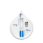 Sablier en plastique de 5 minutes, idéal pour la douche couleur blanc avec zone d'impression