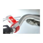 Lumière LED pour vélo avec sangle en silicone pour fixation couleur rouge quatrième vue