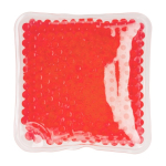 Patch gel carré avec perles d'eau pour refroidir ou chauffer couleur rouge première vue