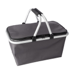 Panier pliable en polyester poignée en mousse EVA pour pique-nique couleur gris première vue