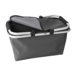 Panier pliable en polyester poignée en mousse EVA pour pique-nique couleur gris troisième vue
