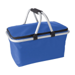Panier pliable en polyester poignée en mousse EVA pour pique-nique couleur bleu ultramarine première vue