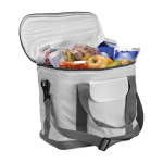 Sac isotherme en nylon avec bandoulière amovible et poche frontale couleur blanc deuxième vue