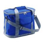 Sac isotherme en nylon avec bandoulière amovible et poche frontale couleur bleu ultramarine troisième vue