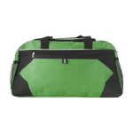 Sac de sport ou de voyage en polyester poche frontale et supérieure couleur vert deuxième vue