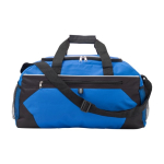 Sac de sport ou de voyage en polyester poche frontale et supérieure couleur bleu ultramarine deuxième vue