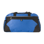 Sac de sport ou de voyage en polyester poche frontale et supérieure couleur bleu ultramarine troisième vue