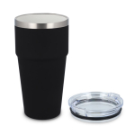 Gobelet isotherme intérieur en céramique couvercle transparent 500ml couleur noir deuxième vue