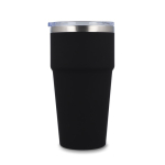 Gobelet isotherme intérieur en céramique couvercle transparent 500ml couleur noir cinquième vue