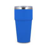 Gobelet isotherme intérieur en céramique couvercle transparent 500ml couleur bleu quatrière vue