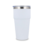 Gobelet isotherme intérieur en céramique couvercle transparent 500ml couleur blanc cinquième vue
