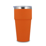 Gobelet isotherme intérieur en céramique couvercle transparent 500ml couleur orange cinquième vue