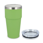 Gobelet isotherme intérieur en céramique couvercle transparent 500ml couleur vert lime deuxième vue