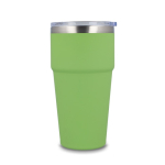 Gobelet isotherme intérieur en céramique couvercle transparent 500ml couleur vert lime troisième vue