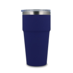 Gobelet isotherme intérieur en céramique couvercle transparent 500ml couleur bleu foncé cinquième vue