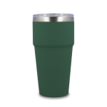 Gobelet isotherme intérieur en céramique couvercle transparent 500ml couleur vert olive quatrière vue