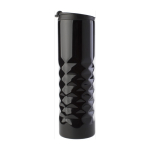 Verre thermique en acier inoxydable texturé, 460 ml couleur noir troisième vue