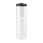 Verre thermique en acier inoxydable texturé, 460 ml couleur blanc première vue