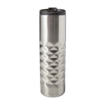 Verre thermique en acier inoxydable texturé, 460 ml couleur argenté première vue