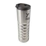Verre thermique en acier inoxydable texturé, 460 ml couleur argenté troisième vue