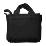 Sac de courses en tissu Oxford avec étui assorti pour le plier couleur noir première vue