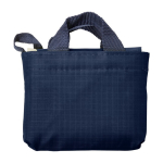 Sac de courses en tissu Oxford avec étui assorti pour le plier couleur bleu première vue