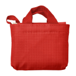 Sac de courses en tissu Oxford avec étui assorti pour le plier couleur rouge première vue