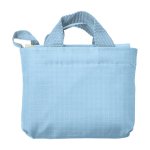 Sac de courses en tissu Oxford avec étui assorti pour le plier couleur bleu ciel première vue