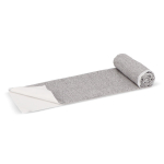Serviette en RPET à séchage rapide 200 g/m² 100 x 180 cm couleur blanc/gris