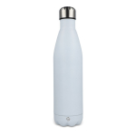 Gourde en acier inoxydable recyclé avec bouchon argenté 750ml couleur blanc