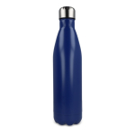 Gourde en acier inoxydable recyclé avec bouchon argenté 750ml couleur bleu foncé
