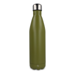 Gourde en acier inoxydable recyclé avec bouchon argenté 750ml couleur vert olive