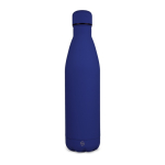 Bouteille en acier inoxydable recyclé avec finition veloutée 750ml couleur bleu foncé