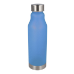 Gourde réutilisable en RPET anti-goutte avec finition givrée 600 ml couleur bleu troisième vue
