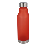 Gourde réutilisable en RPET anti-goutte avec finition givrée 600 ml couleur rouge troisième vue