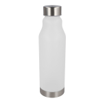 Gourde réutilisable en RPET anti-goutte avec finition givrée 600 ml couleur blanc