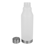 Gourde réutilisable en RPET anti-goutte avec finition givrée 600 ml couleur blanc troisième vue