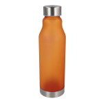 Gourde réutilisable en RPET anti-goutte avec finition givrée 600 ml couleur orange troisième vue