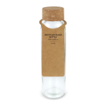 Bouteille classique en verre recyclé avec bouchon en liège 500ml couleur transparent deuxième vue