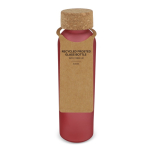 Bouteille en verre recyclé sablé avec bouchon en liège 500 ml couleur rouge