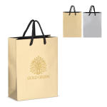 Sac cadeau en papier avec anses et intérieur noir 18x8x24 cm