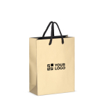 Sac cadeau en papier avec anses et intérieur noir 18x8x24 cm vue principale