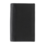 Portefeuille et porte-cartes en cuir de chèvre avec technologie RFID couleur noir première vue