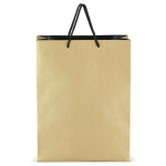 Sac cadeau en papier avec anses et intérieur noir 30x12x40 cm couleur doré deuxième vue