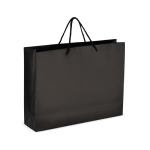Sac cadeau en papier avec anses et intérieur noir 40x12x30 cm couleur noir deuxième vue