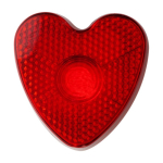 Lumière clignotante forme de cœur avec clip pour une fixation facile couleur rouge première vue